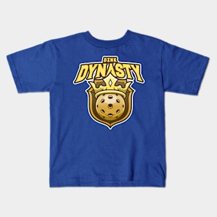 Dink Dynasty | Pickleball Sports Player Crown Kids T-Shirt